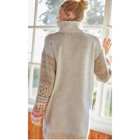 Daily Practice Anthropologie Sweater Cozy Cowl Neck Women’s L Embroidered - Picture 2 of 11